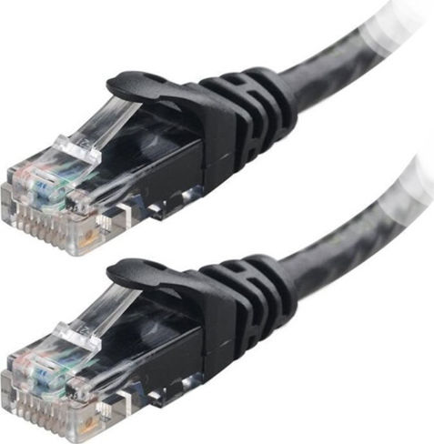 Powertech U/UTP Kat.5e Netzwerkkabel Ethernet 10m Schwarzes