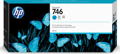 HP DesignJet 746 InkJet Printer Ink Cyan (P2V80A)