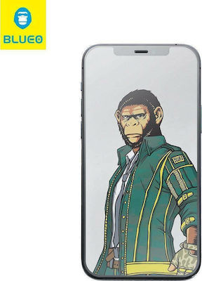 5D Mr. Monkey Strong Matte Tempered Glass Black (iPhone 13)