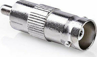 Nedis RCA Male to BNC Female Converter Silver 1 Piece