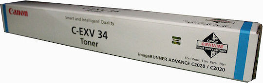 Canon C-EXV34 Γνήσιο Toner Laser Εκτυπωτή Κυανό 19000 Σελίδων (3783B002)