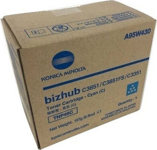 Konica Minolta TNP-49C Original Toner Laser Printer Cyan 12000 Pagini (A95W450)