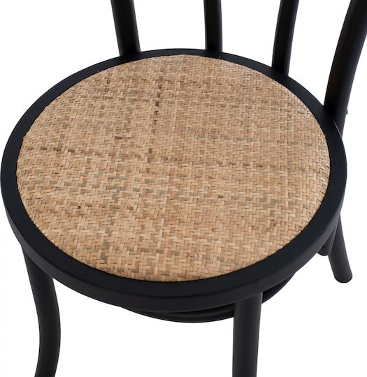 Montreal Scaune Cafe Lemn Negru 1buc 40x40x87buc