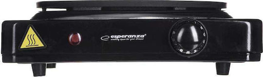 Esperanza Pinatubo Enamel Countertop Single Burner Black