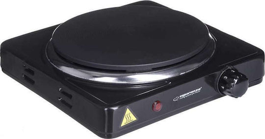 Esperanza Pinatubo Enamel Countertop Single Burner Black