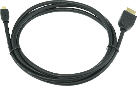 Cablexpert HDMI 2.0 Premium High Speed 4K 60Hz HDR Cable HDMI male - micro HDMI male 3m Μαύρο