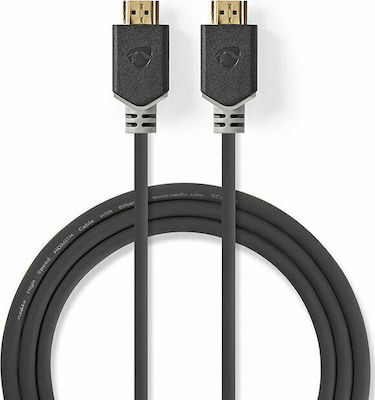 Nedis HDMI 2.0 Premium High Speed 4K 60Hz HDR Cable HDMI male - HDMI male 2m Μαύρο