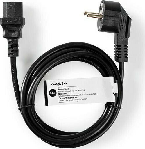 Nedis Schuko male - IEC C13 Cable 2m Μαύρο (CEGT10000BK20)