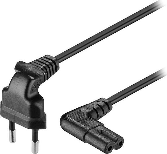 Goobay Euro - IEC C7 Cable 3m Μαύρο 97354