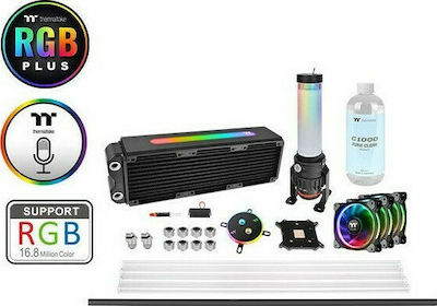 Thermaltake Pacific M360 Plus D5 Hard Tube Kit CPU Water Cooling Triple Fan 120mm for Socket AM4/1200/115x with RGB Lighting