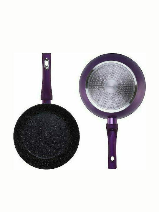 Edenberg Cookware Set of Aluminum with Stone Coating Purple 15pcs