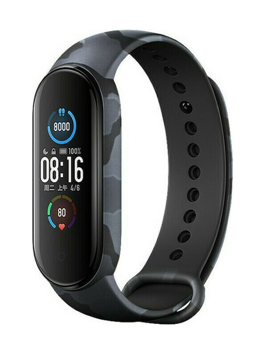 Armband Silikon mit Pin Camouflage (Mi Smart Band 5/Mi Smart Band 6)