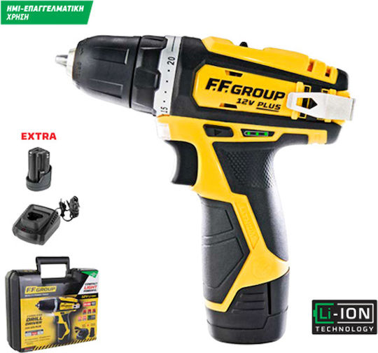 FFG CHD 12V Plus Percussive Battery Drill Driver 12V 2x2Ah