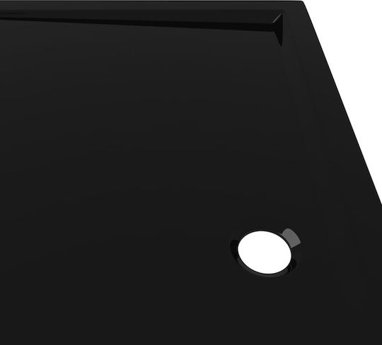 vidaXL Ορθογώνια Ακρυλική Ντουζιέρα 80x120cm Μαύρη