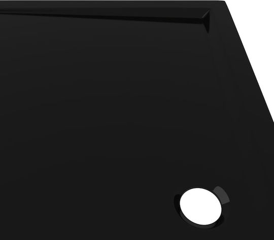 vidaXL Rectangular Acrylic Shower Black 70x120x4cm