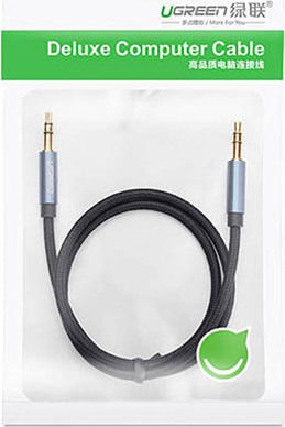 Ugreen 3,5mm Klinkenkabel 3,5mm Stecker - 3,5mm Stecker Blau 2m mit Vergoldeten Anschlüssen 10687