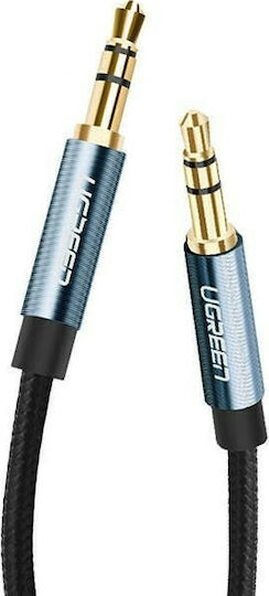 Ugreen 3,5mm Klinkenkabel 3,5mm Stecker - 3,5mm Stecker Blau 2m mit Vergoldeten Anschlüssen 10687