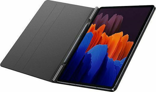Samsung Flip Cover Δερματίνης Μαύρο (Galaxy Tab S7+)