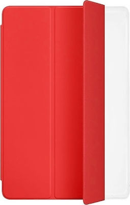 Tri-Fold Klappdeckel Synthetisches Leder / Silikon Rot (Galaxy Tab A7)