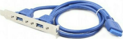 Cablexpert Hafenhalterung Duale USB 3.0-Buchse (CC-USB3-RECEPTACLE)