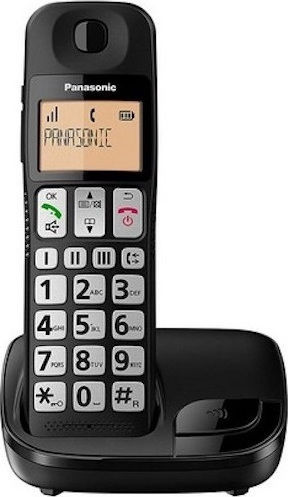 Panasonic KX-TGE110 Cordless Phone with Speaker Suitable for Seniors Black