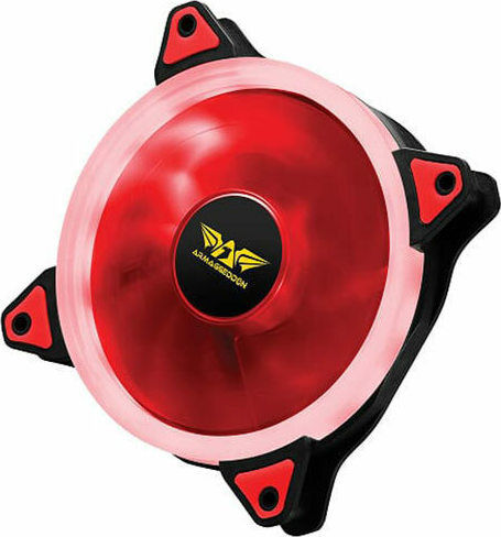 Armaggeddon Scarlet Saber Case Fan 120mm (900rpm / 38cfm) with Red Lighting and 3-Pin Connection