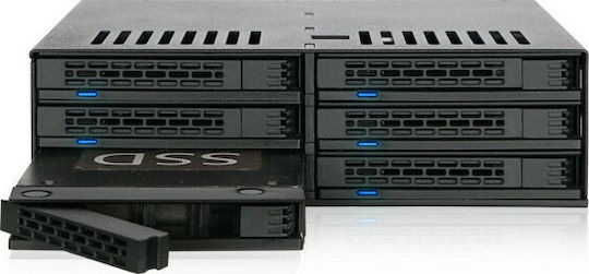 Icy Dock ExpressCage 6x 2.5 Inch SATA 6Gbps HDD/SSD Mobile Rack/Cage in 5.25 Inch bay Μαύρο (MB326SP-B)