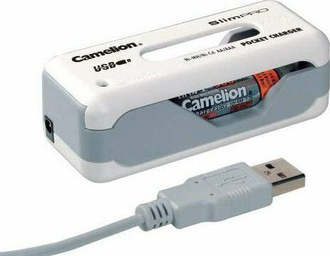 Camelion BC-0803 USB Încărcător Baterii Ni-Cd/Ni-MH Dimensiune AA/AAA în culoarea Alb