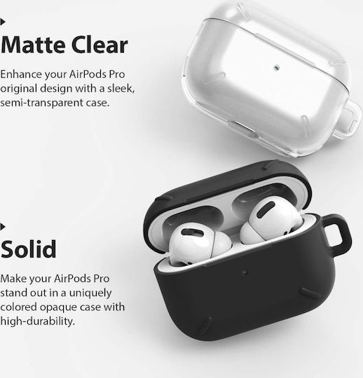 Ringke Layered Silicone Case with Keychain Black for Apple AirPods Pro