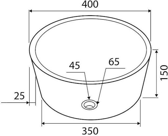 Karag Timur Countertop Sink Stone 40x40x15cm Cream