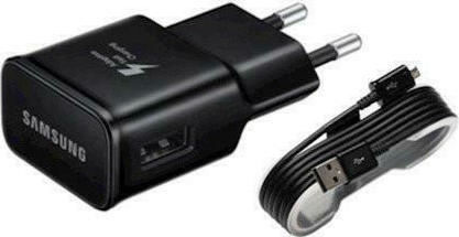Samsung Incarcător Cu Port USB-A Și Cablu Micro USB Negru (EP-TA20EBE + ECB-DU4EBE Bulk)