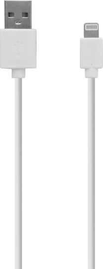 Lamtech Φορτιστής με Θύρα USB-A και Καλώδιο Lightning Λευκός (LAM020182)