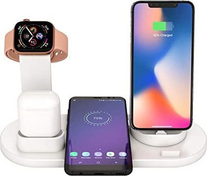 Andowl Ασύρματος Φορτιστής (Qi Pad) 5W Μαύρος (Fast Wireless Charging 3 In 1)