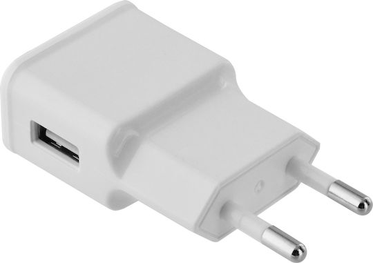 Lamtech Φορτιστής με Θύρα USB-A και Καλώδιο Lightning Λευκός (LAM020182)