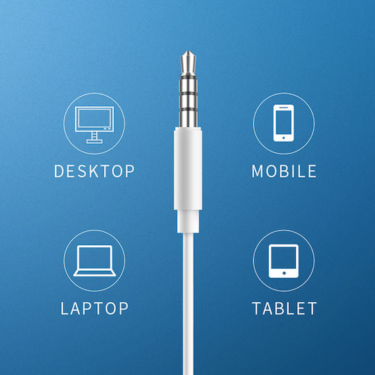 Joyroom JR-EP1 Earbuds Handsfree with 3.5mm Connector White