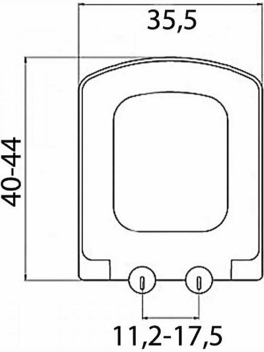 Elvit Bakelite Soft Close Toilet Seat White 40-44cm