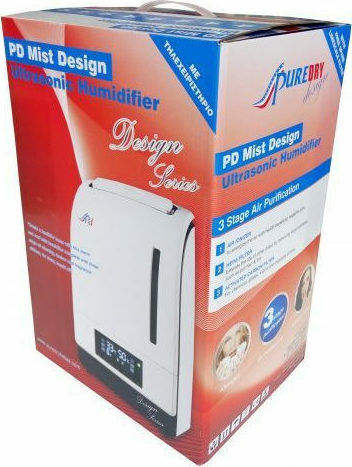 Puredry PD Mist Design Υγραντήρας / Ιονιστής Υπερήχων 35W για Χώρους 40m²