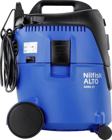 Nilfisk Aero 21-21 PC Vacuum Wet / Dry 1250W with Plastic Bin 20lt