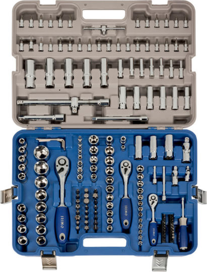 Irimo Set de chei tubulare și clichet 1\2" & 1\4" & 3\8" 172buc