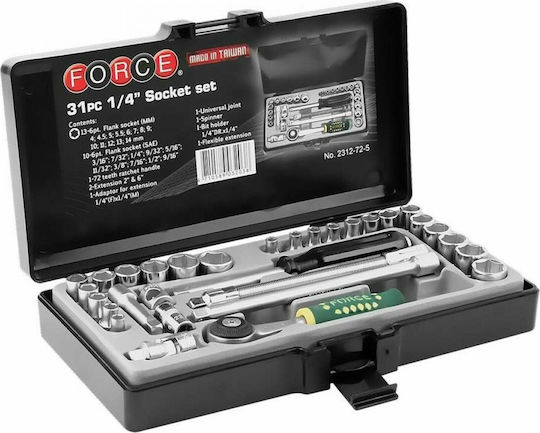 Force Set Ratchet 1\4" 31pcs