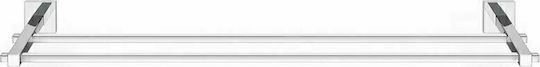 Sanco Strong Double Wall-Mounted Bathroom Rail ​60x4cm Silver