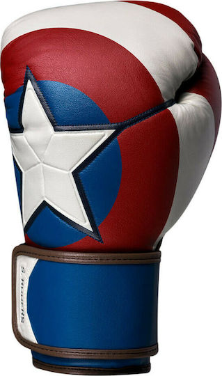 Hayabusa Captain America Боксови ръкавици Кожени за състезание Многоцветни