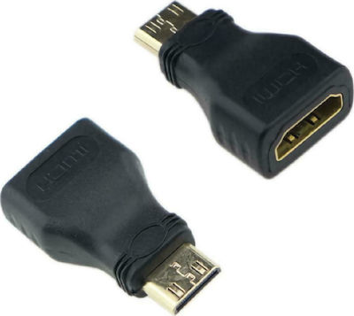 Powertech Μετατροπέας mini HDMI male σε HDMI female (CAB-H025)