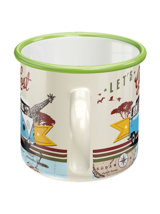 Nostalgic Art VW Bulli - Lets Get Lost Κούπα Εμαγιέ Πολύχρωμη 360ml
