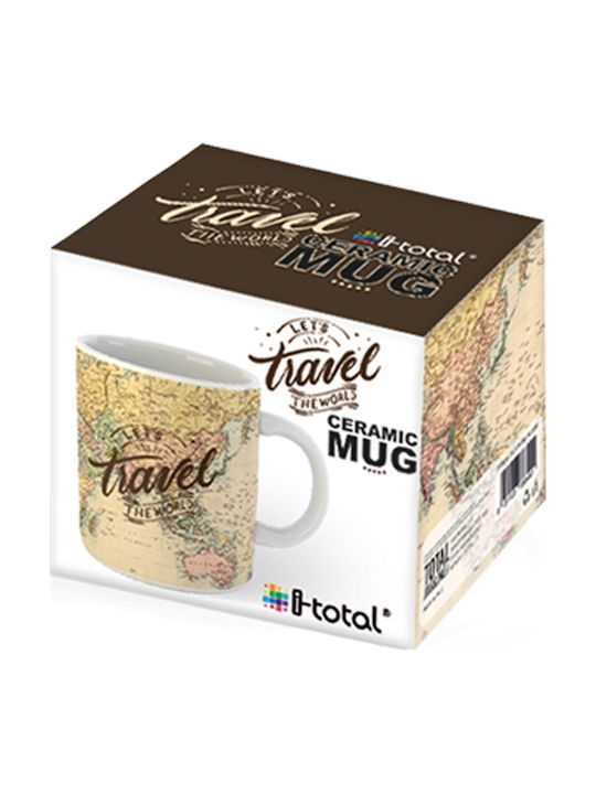 I-Total Old Maps Cană Ceramică Multicoloră 295ml