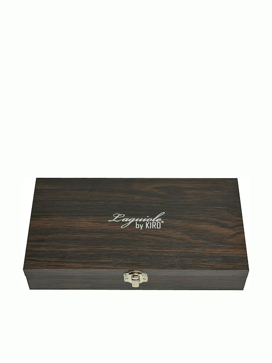 Kiro Laguiole Knives Steak from Stainless Steel Dark Wood 10.5cm 6pcs
