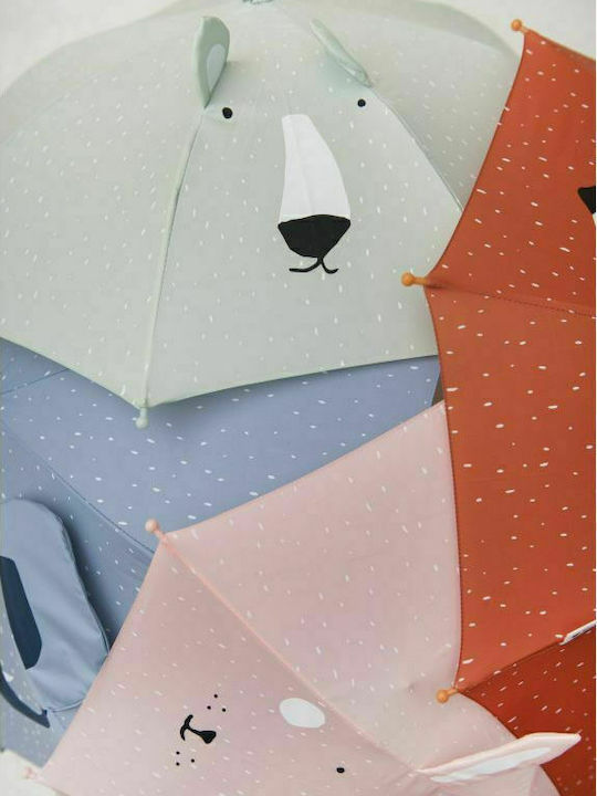Trixie Kids Curved Handle Umbrella Mrs Elephant with Diameter 70cm Blue