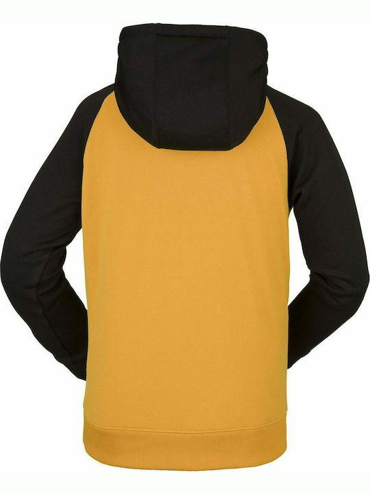 Volcom Kids Fleece Sweatshirt with Hood and Pocket Yellow Riding