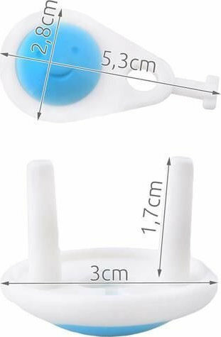 HOMie Socket Protective Cover Simple Placement made of Plastic in Light Blue Color 6pcs