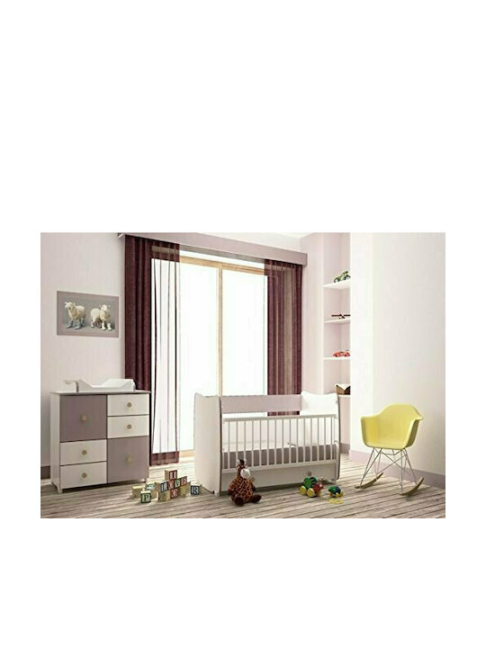 Lorelli Cabriolet Cuna Dream Alb/Cafea Cu Sertar